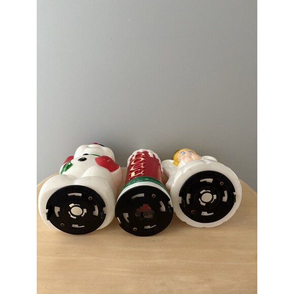 Vintage Empire Blow Mold Lot Christmas Path Light Toppers Candle Snowman Angel - Picture 11 of 13